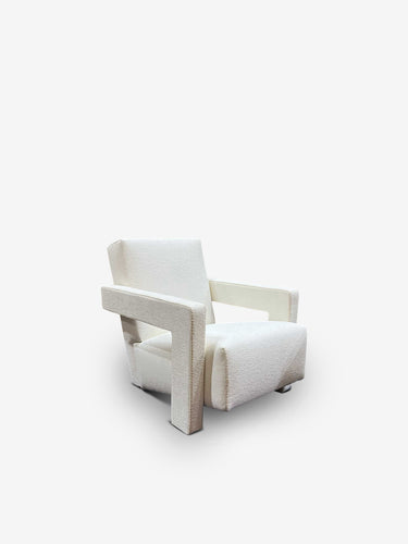 Pair Of 637 Utrecht in Luxor Bianco with Natural Blanket Stitching by Cassina
