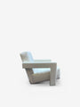 Pair Of 637 Utrecht in Luxor Bianco with Natural Blanket Stitching by Cassina