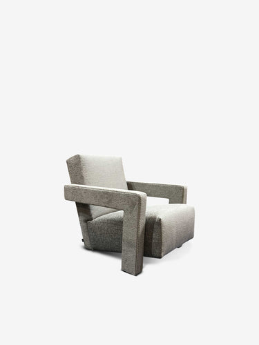 Pair Of 637 Utrecht in Luxor Fucile with Natural Blanket Stitching by Cassina