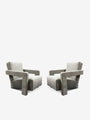 637 Utrecht in Luxor Fucile with Natural Blanket Stitching by Cassina