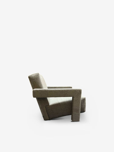 Pair Of 637 Utrecht in Luxor Fucile with Natural Blanket Stitching by Cassina