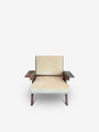 Lina Armchair in Tessen Fabric with Dark Walnut Frame by Gianfranco Frattini for Tacchini