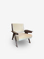 Lina Armchair in Tessen Fabric with Dark Walnut Frame by Gianfranco Frattini for Tacchini