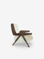 Lina Armchair in Tessen Fabric with Dark Walnut Frame by Gianfranco Frattini for Tacchini