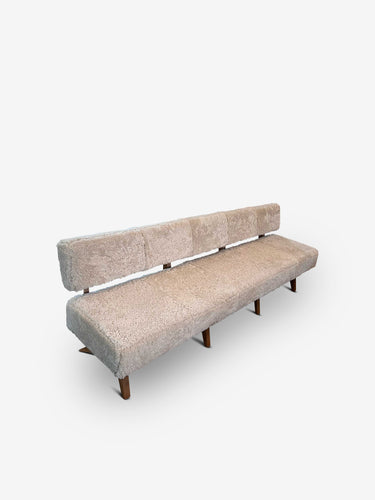 Metropole 8' Bench with Shearling by MONC XIII