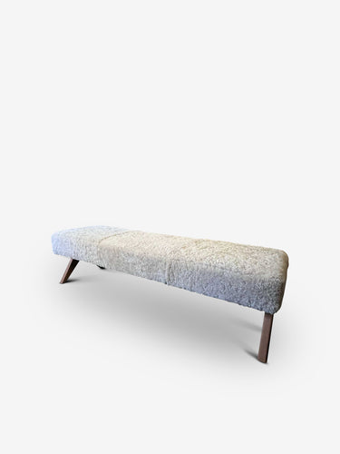 Metropole 6' Backless Bench in Shearling by MONC XIII