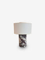 Aurie Portable Lamp in Linen & Calacatta Viola Marble by Blossholm