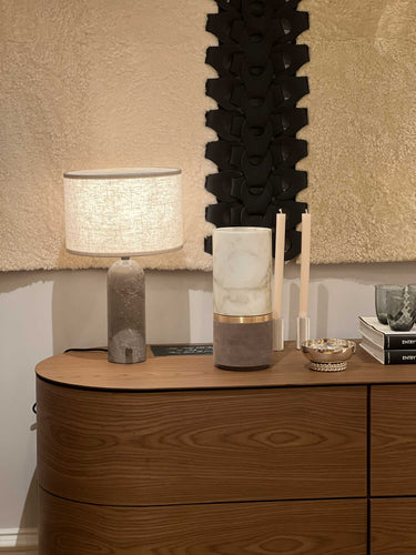 Dure Vase in Calacatta Special Calacatta and Almond Suede by Michael Verheyden