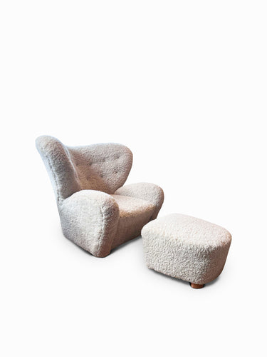 The Tired Man Chair in Moonlight Shearling by Flemming Lassen