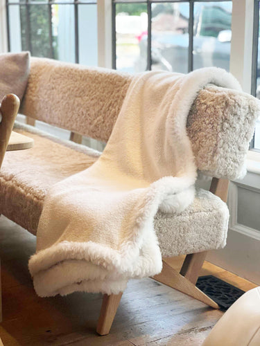 Metropole 8' Bench with Shearling by MONC XIII