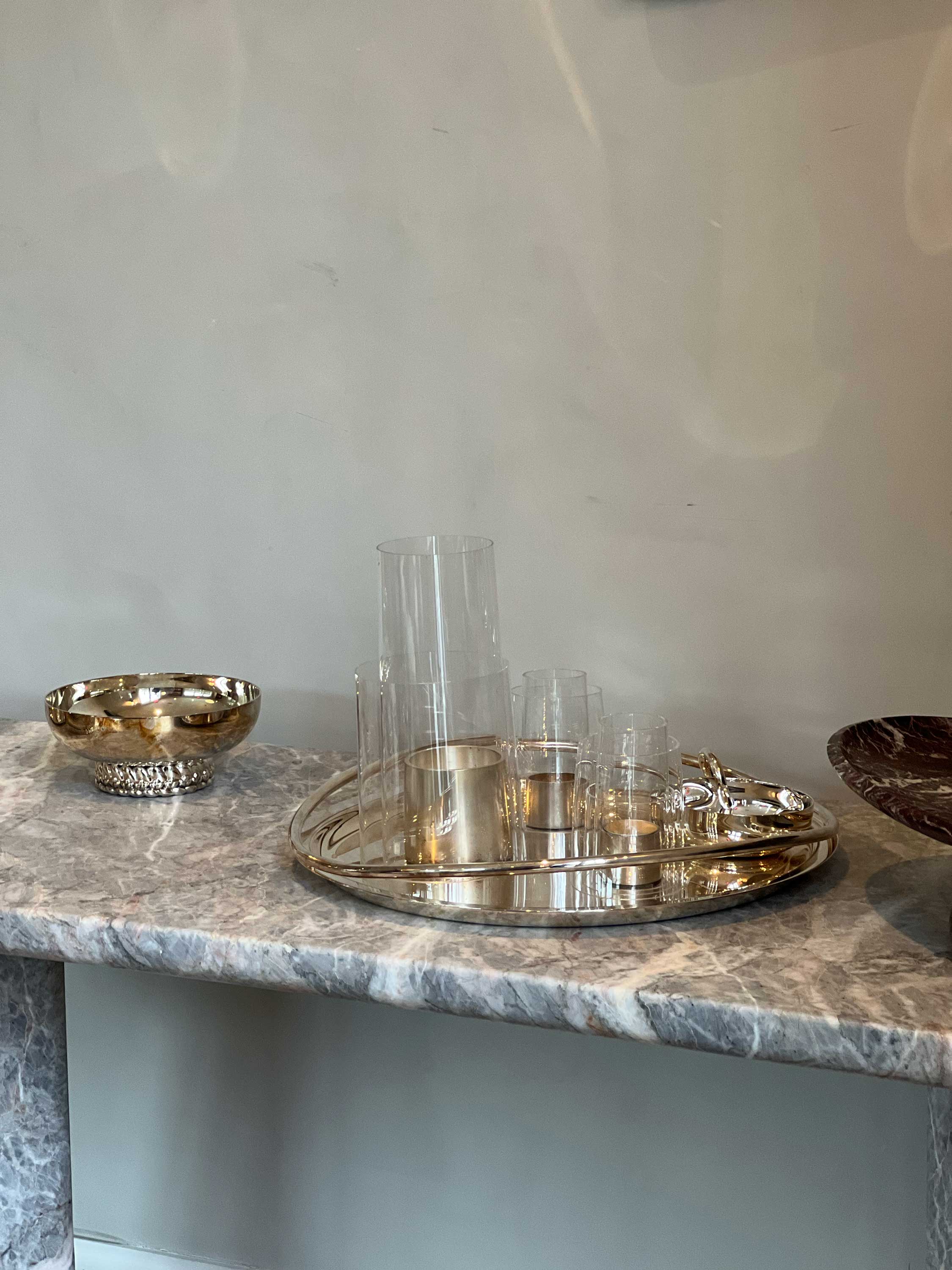 Babylone Small Silver Plated Bowl by Christofle
