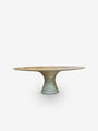 Angelo M/LR 26/100 Low Round Table in Travertine Silver in Honed Finish