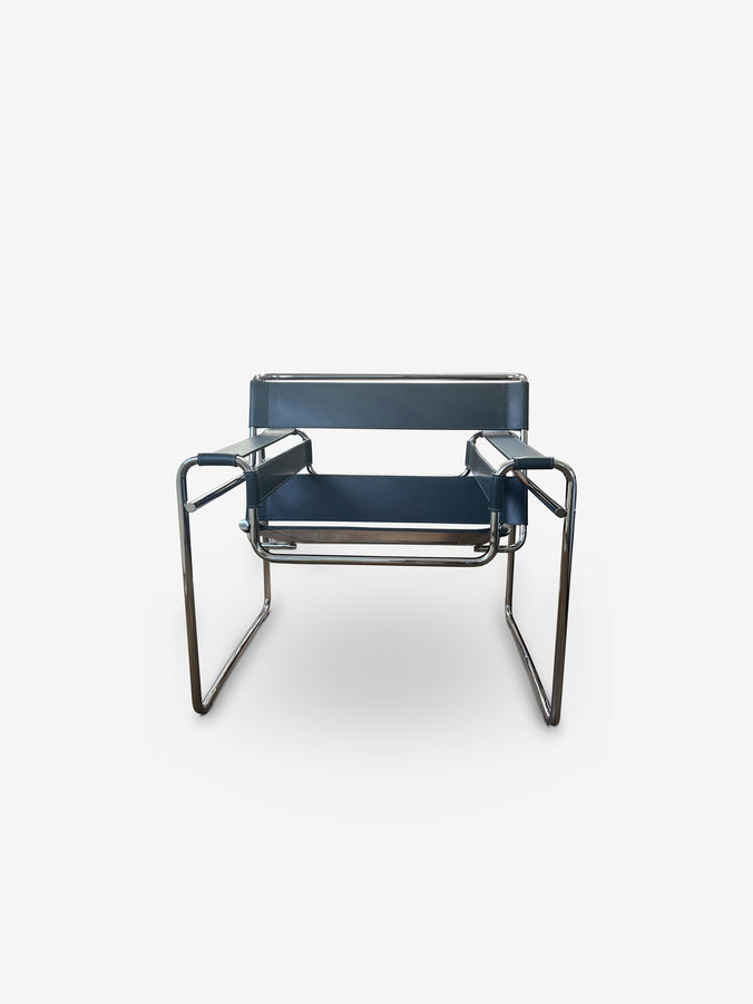 Marcel Breuer Wassily Chair in Military Green Belting Leather by Knoll