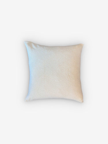 Hera Off White Edge Pillow in Merino Wool Silk Blend by Teixidors