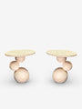 Pair of Travertine Side Tables by a French Atelier, Produced Exclusively for MONC XIII