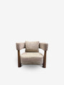 A French Atelier Produced for MONC XIII Pair of Armchairs in Nobilis Fabric and Beechwood Frame