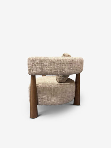A French Atelier Produced for MONC XIII Pair of Armchairs in Nobilis Fabric and Beechwood Frame