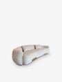 A French Atelier produced for MONC XIII Sofa with Brass Kickboard in Pierre Frey Fabric