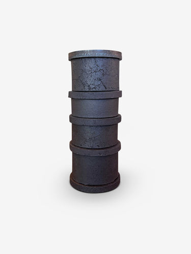 Colonne High Vase in Dark Brown Ceramic