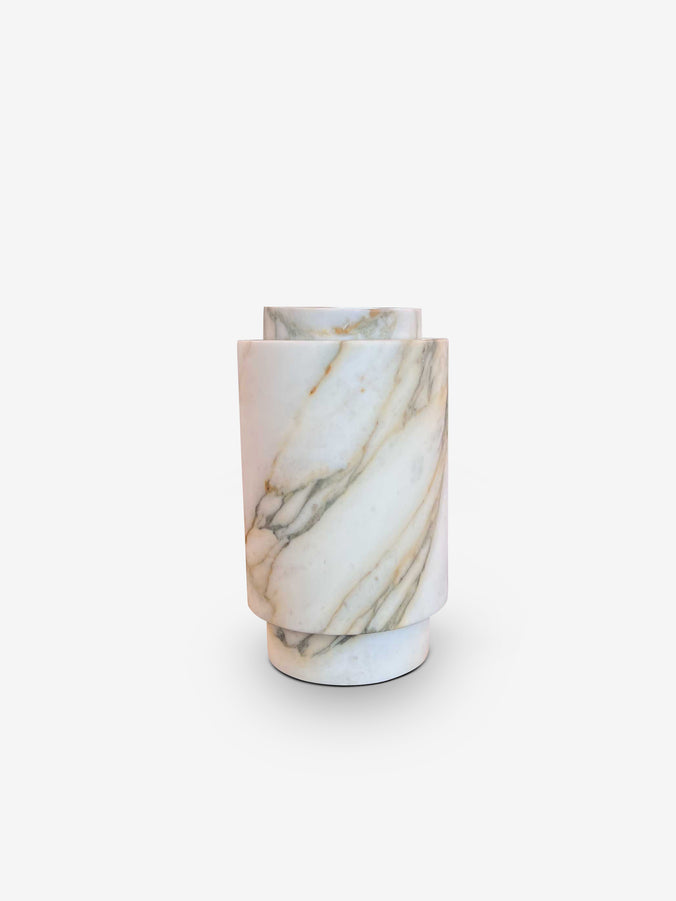 Marble Vase with Lid in Breccia by Michael Verheyden