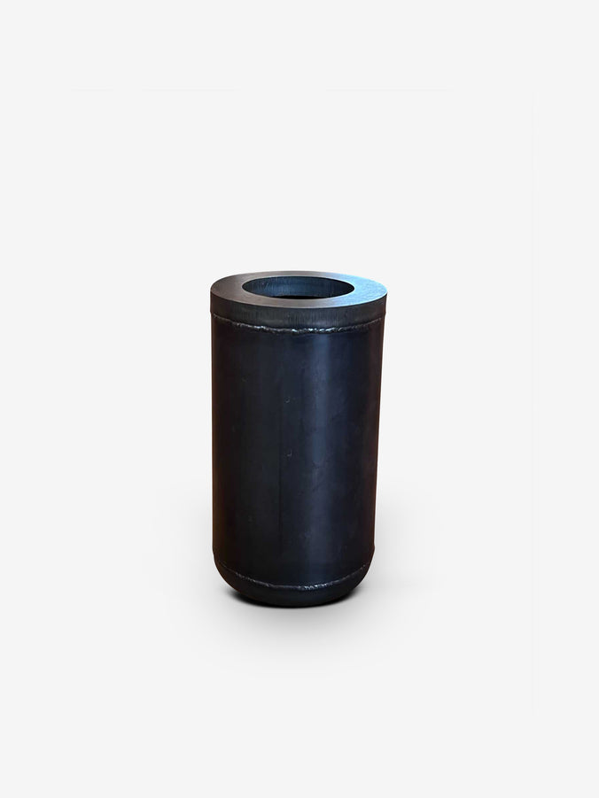 Bonbom Vase M in Blackened Steel by Michael Verheyden