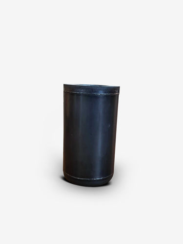 Bonbom Vase M in Blackened Steel by Michael Verheyden
