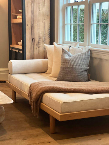 Bear Plaid Throw in Camel and Silk by Alonpi