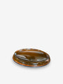 Glainne Patinated Metal Bowl with Top Casted in Glass and Resin by Michael Verheyden