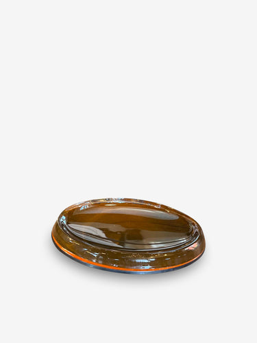 Glainne Patinated Metal Bowl with Top Casted in Glass and Resin by Michael Verheyden