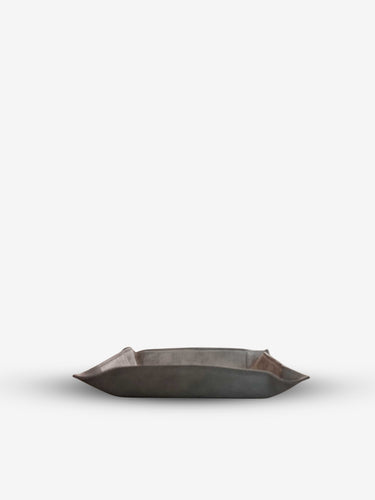 Jack Valet Square Tray Large in Suede Calfskin by Giobagnara