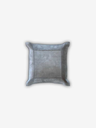 Jack Valet Square Tray Large in Suede Calfskin by Giobagnara