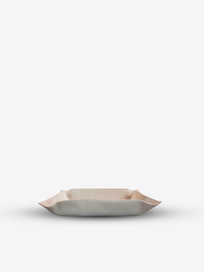 Jack Valet Square Tray Large in Suede Calfskin by Giobagnara