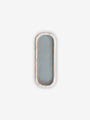 Rodi Walnut Travertino Marble and Calfskin Golf Mud Valet Tray Long Rectangular Small by Giobagnara
