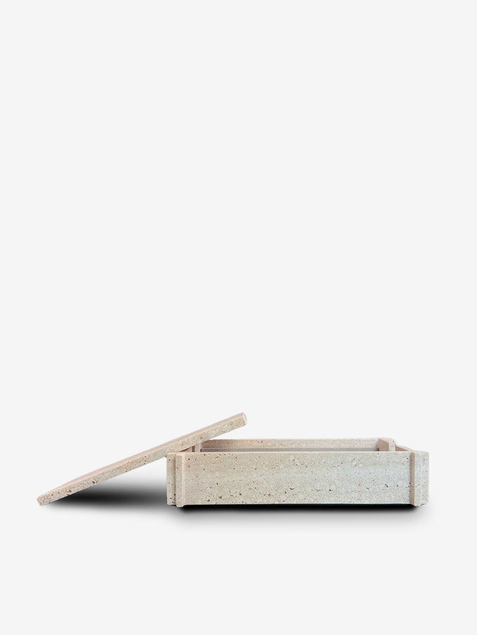 Structura Marble Rectangular Box by Giobagnara