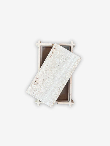 Structura Marble Rectangular Box by Giobagnara