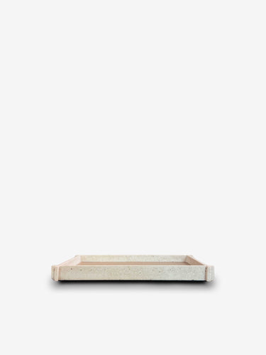 Structura Leather & Marble Medium Long Rectangular Valet Tray by Giobagnara