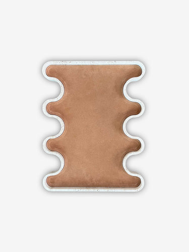 Ossicle Medium Marble Tray in Tobacco Suede Calfskin by Giobagnara