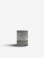 Nobble Marble Small High Box in Travertino Titanium by Giobagnara