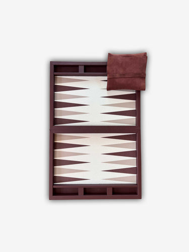 Lerici Backgammon Set in Deer Calfskin by Giobagnara