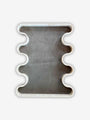 Ossicle Large Marble Tray in Sage Suede Calfskin by Giobagnara
