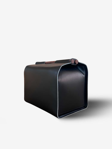 Jota Storage Basket Rectangular in Saddle Leather by Giobagnara
