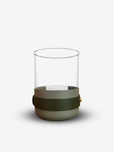 Emma Candle Holder in Glass and Steel by Eldvarm