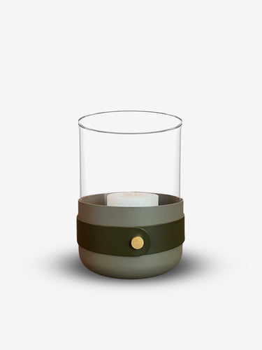 Emma Candle Holder in Glass and Steel by Eldvarm