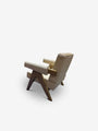 Pierre Jeanneret 1960 Capitol Complex Armchair in Osaka Cipria Fabric and Oak Legs
