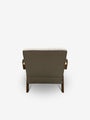 Pierre Jeanneret 1960 Capitol Complex Armchair in Panna Lipari with Teak