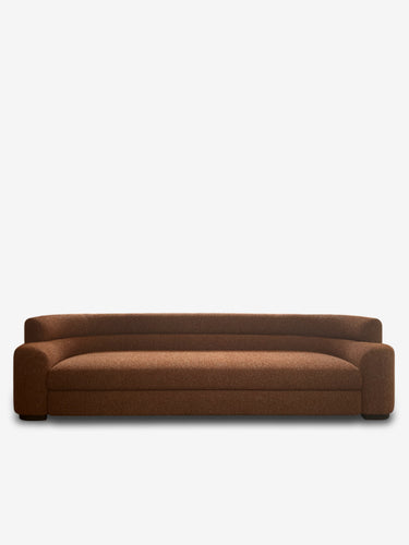 ROS Sofa Haskell - Brun Cuivre Fabric And Brushed Oak Feets