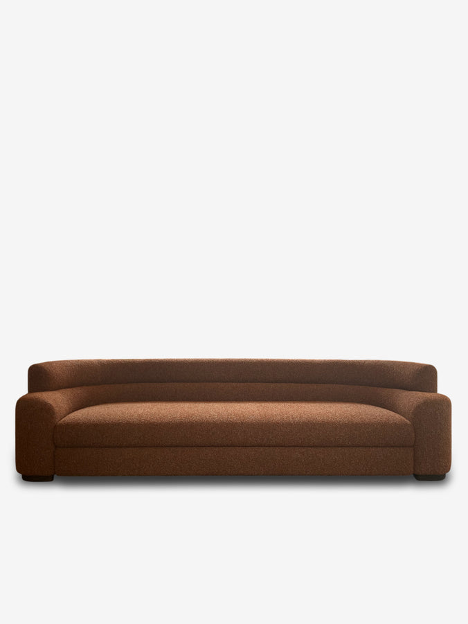 ROS Sofa Haskell - Brun Cuivre Fabric And Brushed Oak Feets