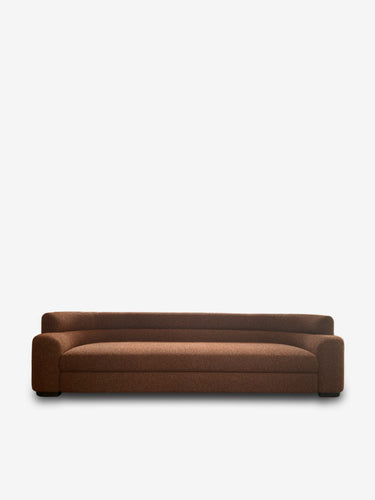 ROS Sofa Haskell - Brun Cuivre Fabric And Brushed Oak Feets