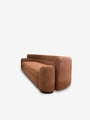 ROS Sofa Haskell - Brun Cuivre Fabric And Brushed Oak Feets