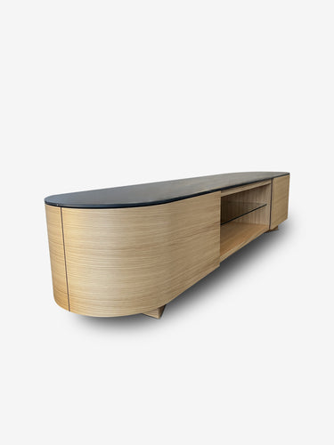 558 Rondos Chest of Drawers in Oak- 2 Drawers with Open Compartment by Cassina